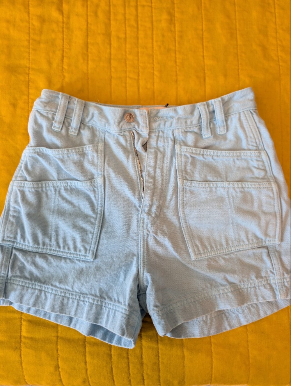 7 For All Mankind Light Blue Utility Shorts